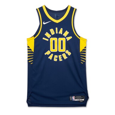 View full screen - View 1 of Lot 54. Bennedict Mathurin Indiana Pacers 2023-2024 Game Worn Icon Edition Jersey .
