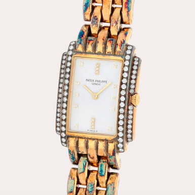 View full screen - View 1 of Lot 311. Gondolo, Reference 4825/1J | A yellow gold and diamond-set bracelet watch | Circa 1995.