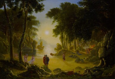 View full screen - View 1 of Lot 218. Telemachus and Mentor in the Bay of Calypso.