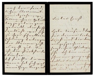 View full screen - View 1 of Lot 1. Prince Albert | Autograph letter signed, on his domestic life with Queen Victoria, to a cousin, 1843.
