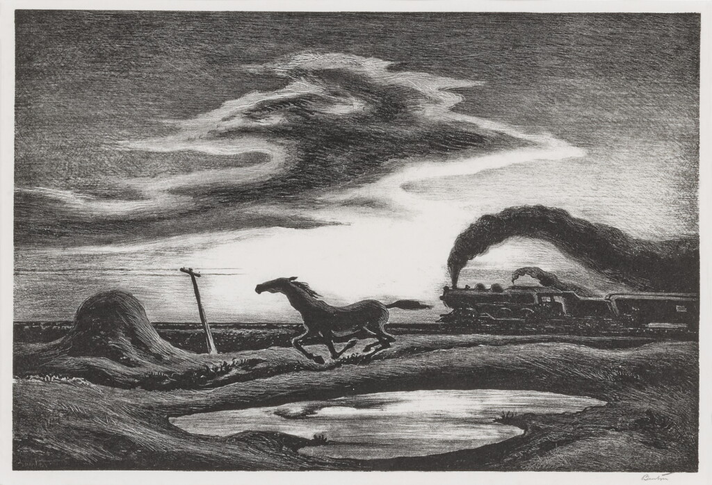View full screen - View 1 of Lot 123. THOMAS HART BENTON | THE RACE (FATH 56).
