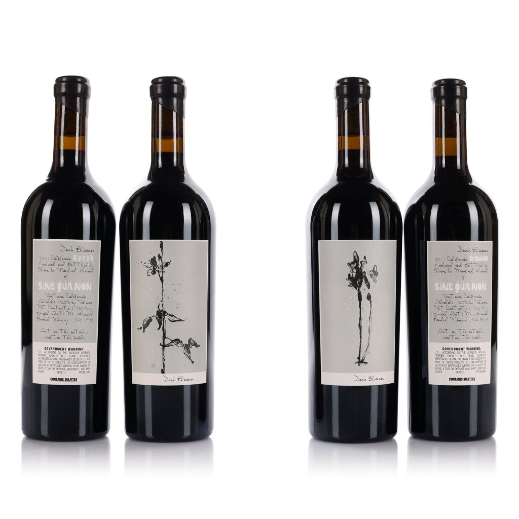 View full screen - View 1 of Lot 906. Sine Qua Non, Dark Blossom, Syrah and Grenache 2011 (4 BT).