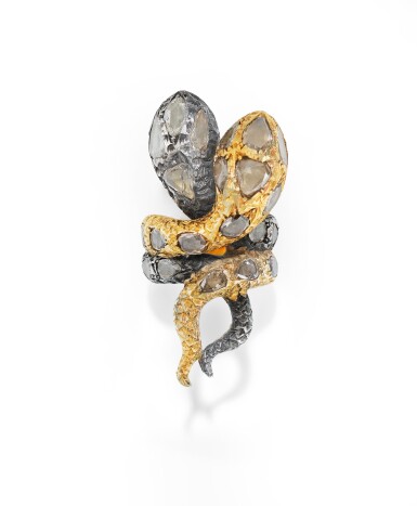 View full screen - View 1 of Lot 135. BAGUE DIAMANTS, CODOGNATO | DIAMOND RING, CODOGNATO.