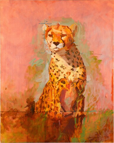 View full screen - View 1 of Lot 80. Portrait of Asiatic Cheetah.