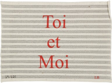 View full screen - View 1 of Lot 105. LOUISE BOURGEOIS | TOI ET MOI (MOMA 151).