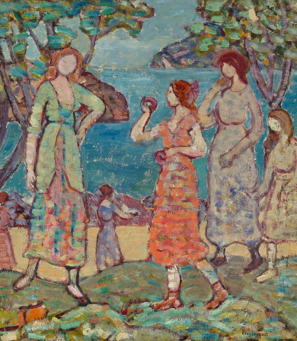 View full screen - View 1 of Lot 420. Girls at the Inlet.