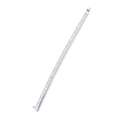 View full screen - View 1 of Lot 128. Bracelet diamants | Diamond bracelet.