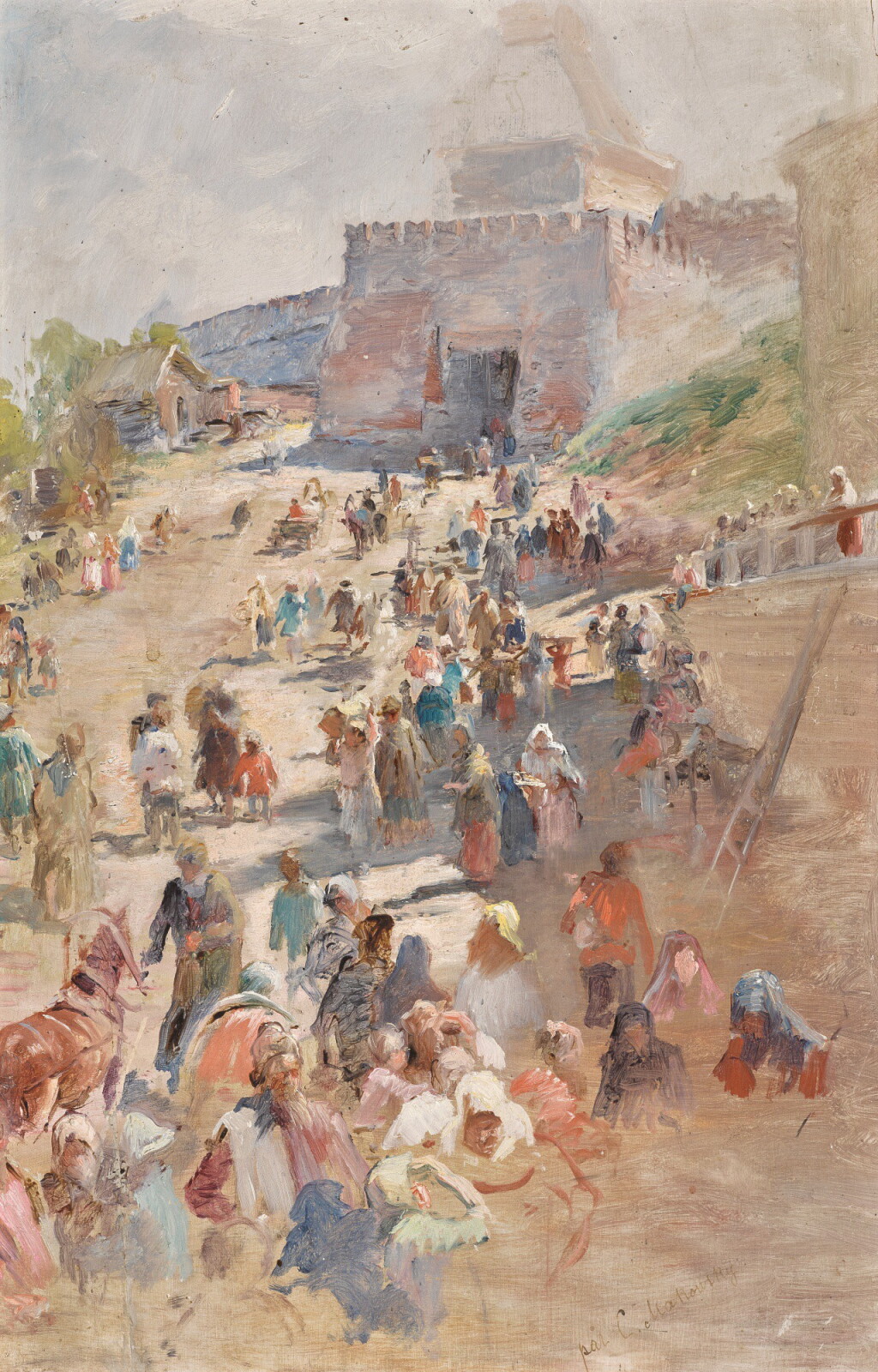 View full screen - View 1 of Lot 33. KONSTANTIN EGOROVICH MAKOVSKY | STUDY FOR THE APPEAL OF MININ.