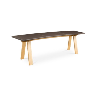View full screen - View 1 of Lot 679. Chocolat Taurillon and Oak Metiers Desk, 2026.