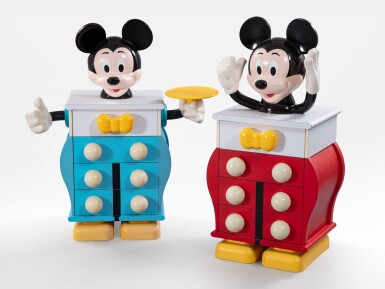 View full screen - View 1 of Lot 1010. Two Mickey Mouse chest of drawers | Deux commodes Mickey Mouse.