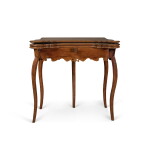 An Italian Fruitwood, Painted and Lacca Povera Triple-Top Games Table, Venice, mid 18th century and later