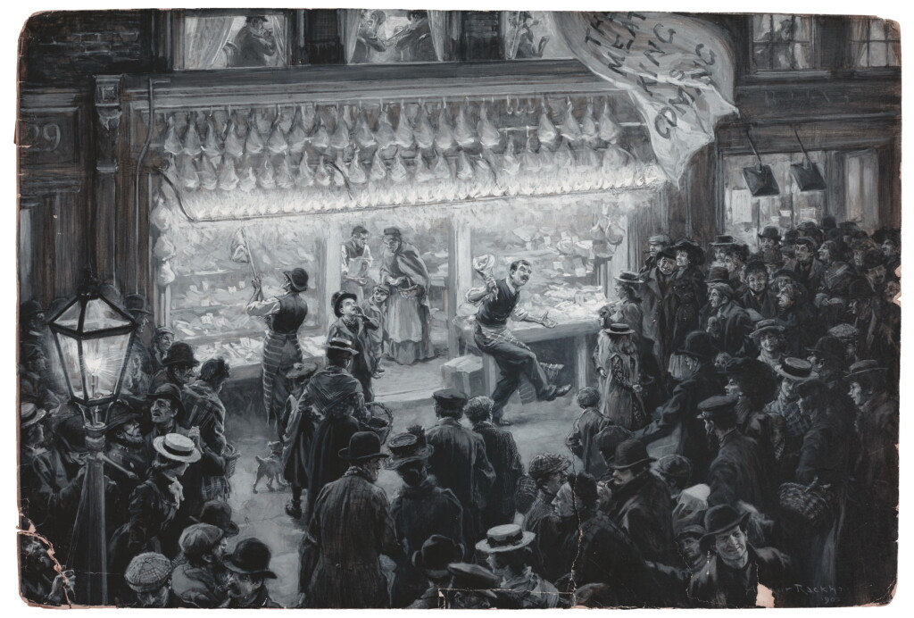 View full screen - View 1 of Lot 259. Rackham, Two monochrome watercolours on two sheets (for Red Pottage, etc.), 1902-1903.