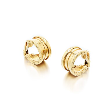 View full screen - View 1 of Lot 289. Pair of gold ear clipsm 'B.ZERO1'.