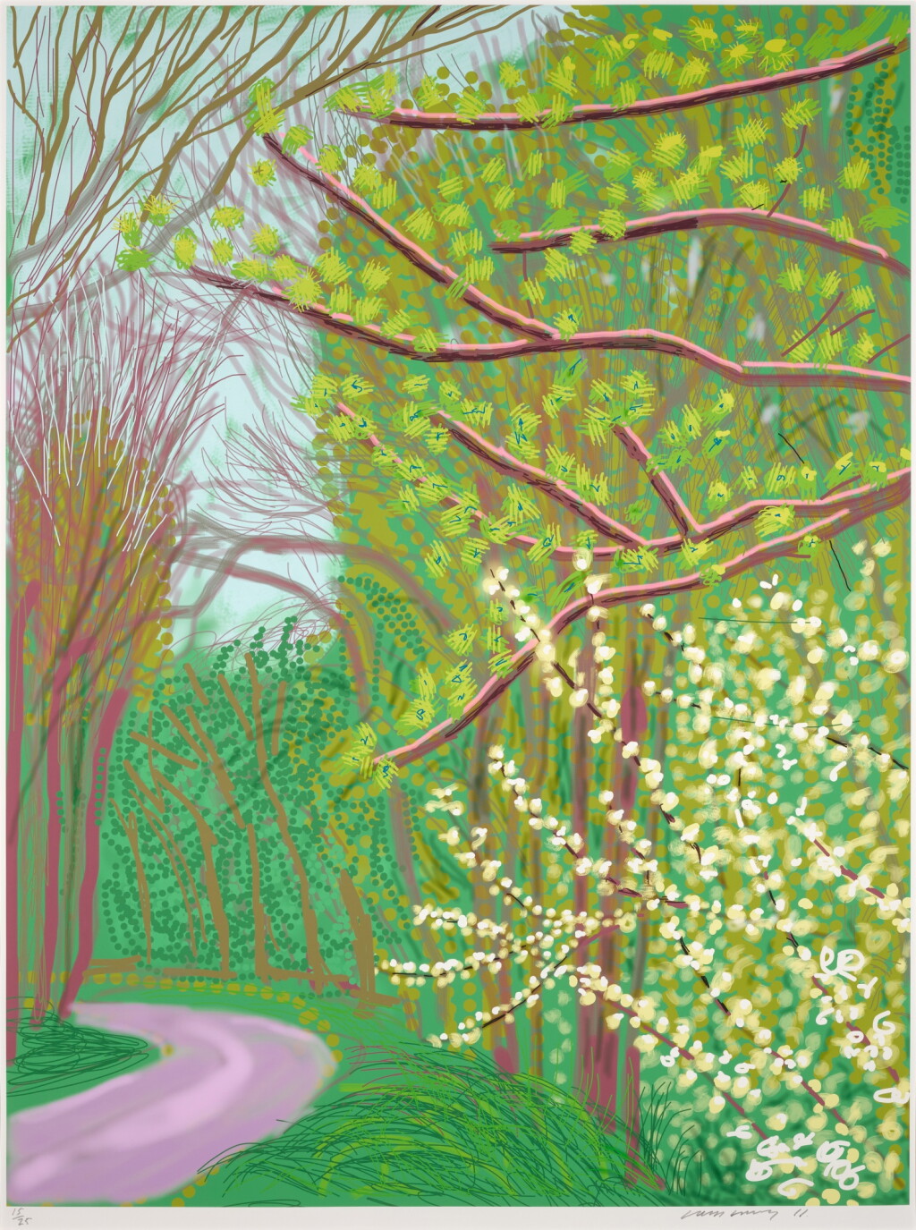 View full screen - View 1 of Lot 101. The Arrival of Spring in Woldgate, East Yorkshire in 2011 (twenty eleven) - 14 April.