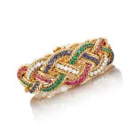 Sapphire, Ruby, Emerald and Diamond Bracelet | 寶詩龍 | 藍寶石, 紅寶石 及 祖母綠 配 鑽石 手鏈