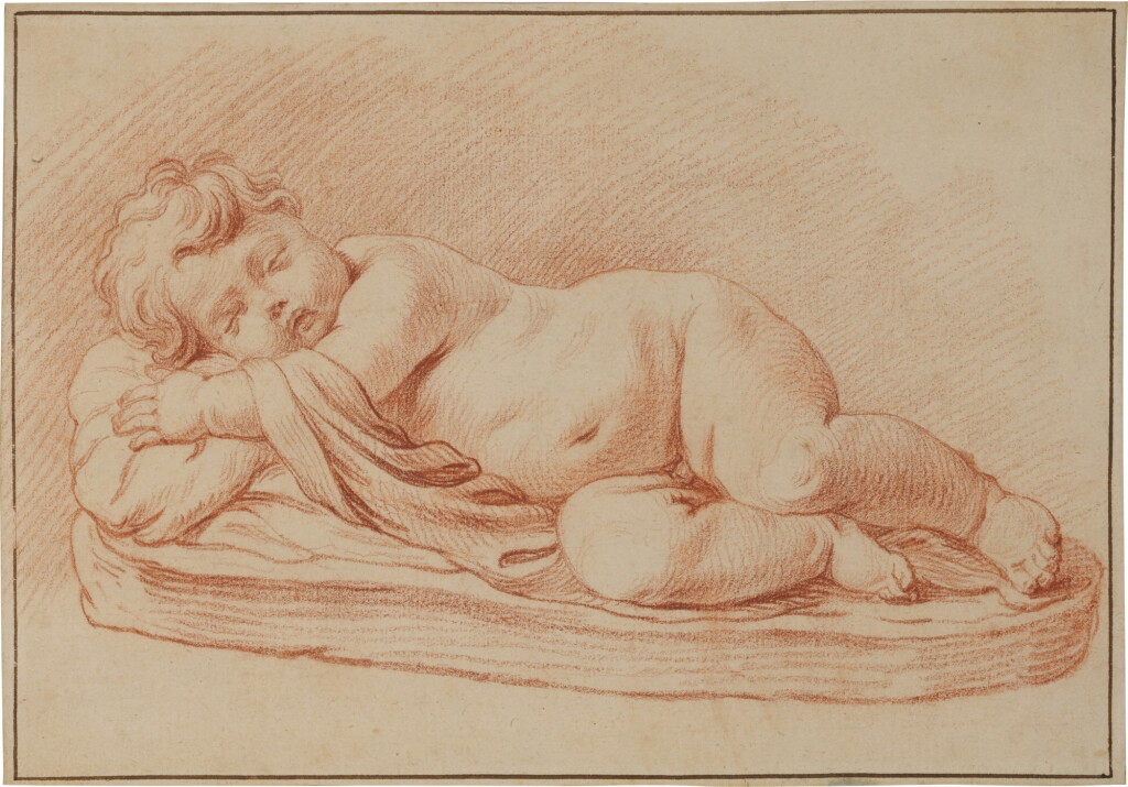 View full screen - View 1 of Lot 254. Sleeping child, after François Duquesnoy.