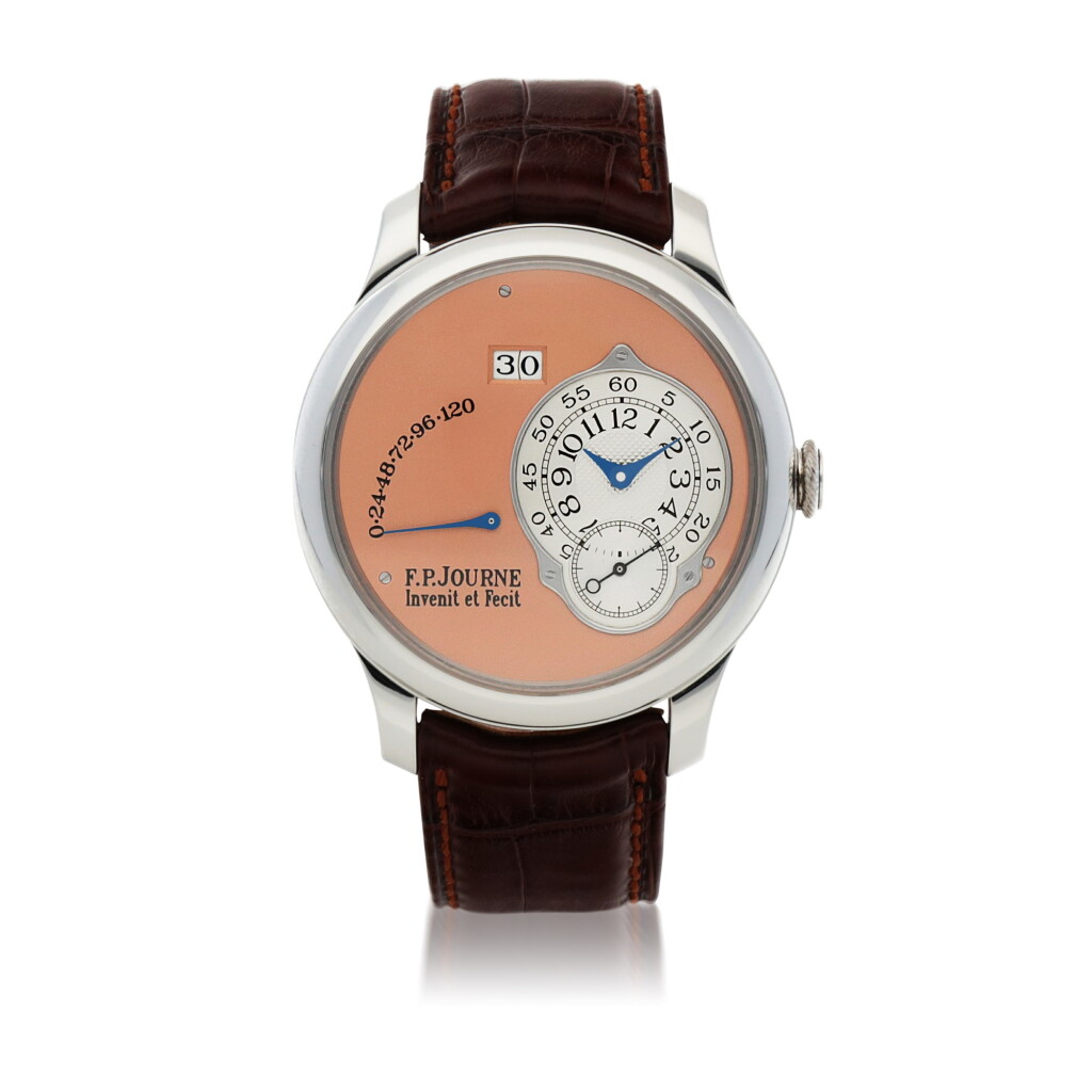 全螢幕檢視 - 查看381OCTA AUTOMATIQUE RESERVE DE MARCHE PLATINUM WRISTWATCH WITH DIGITAL DATE DISPLAY AND 5-DAY POWER RESERVE INDICATION CIRCA 2007的1