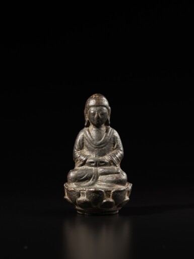 View full screen - View 1 of Lot 170. A small bronze figure of Amitabha Buddha, Liao dynasty.