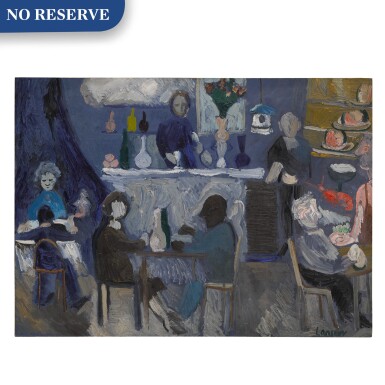 View full screen - View 1 of Lot 127. Intérieur bleu à la langouste.