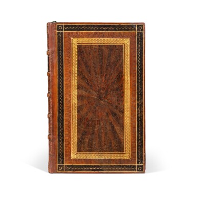 View full screen - View 1 of Lot 76. La Reliure, poème didactique. Paris, 1820. Amusant poème sur l'art de la reliure, dans une jolie reliure époque.