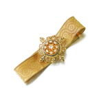 Bracelet or, émail et diamants