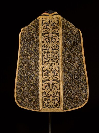 View full screen - View 1 of Lot 232. A group of black vestments and accessories, European, 16th century and later.