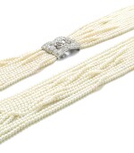 CHAUMET | SEED PEARL AND DIAMOND NECKLACE, EARLY 20TH CENTURY AND LATER