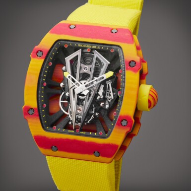 View full screen - View 1 of Lot 279. RM27-03 CA-FQ Rafael Nadal | A limited edition quartz TPT and carbon semi-skeletonized tourbillon wristwatch, Circa 2017.