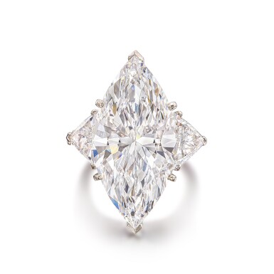 View full screen - View 1 of Lot 1944. Diamond Ring | 梵克雅寶 | 21.03克拉 欖尖形 D色 完美無瑕 Type IIa 鑽石戒指.