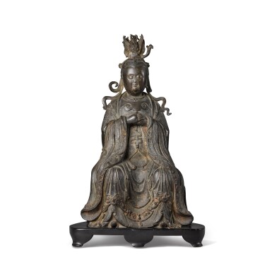 View full screen - View 1 of Lot 109. A rare bronze figure of Bixia Yuanjun, Ming dynasty, dated Wanli eighth year, corresponding to 1580.