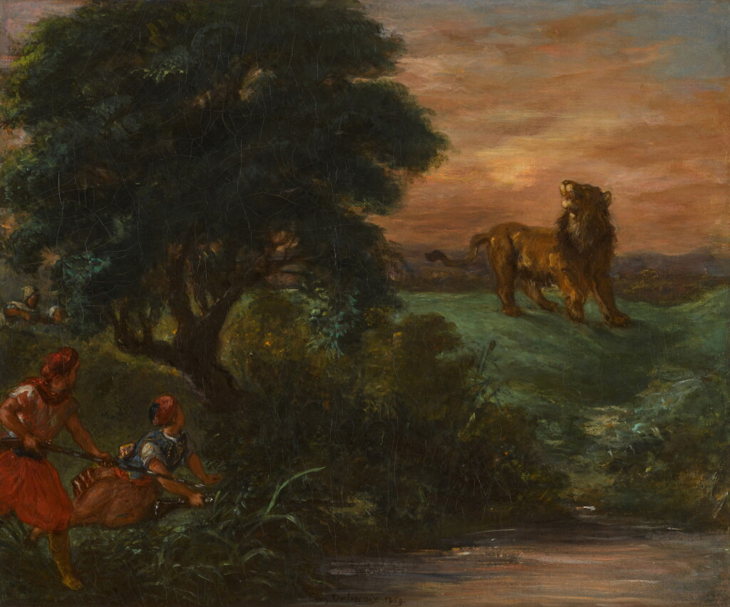 View full screen - View 1 of Lot 24. Hunters Lying in Wait for a Lion.