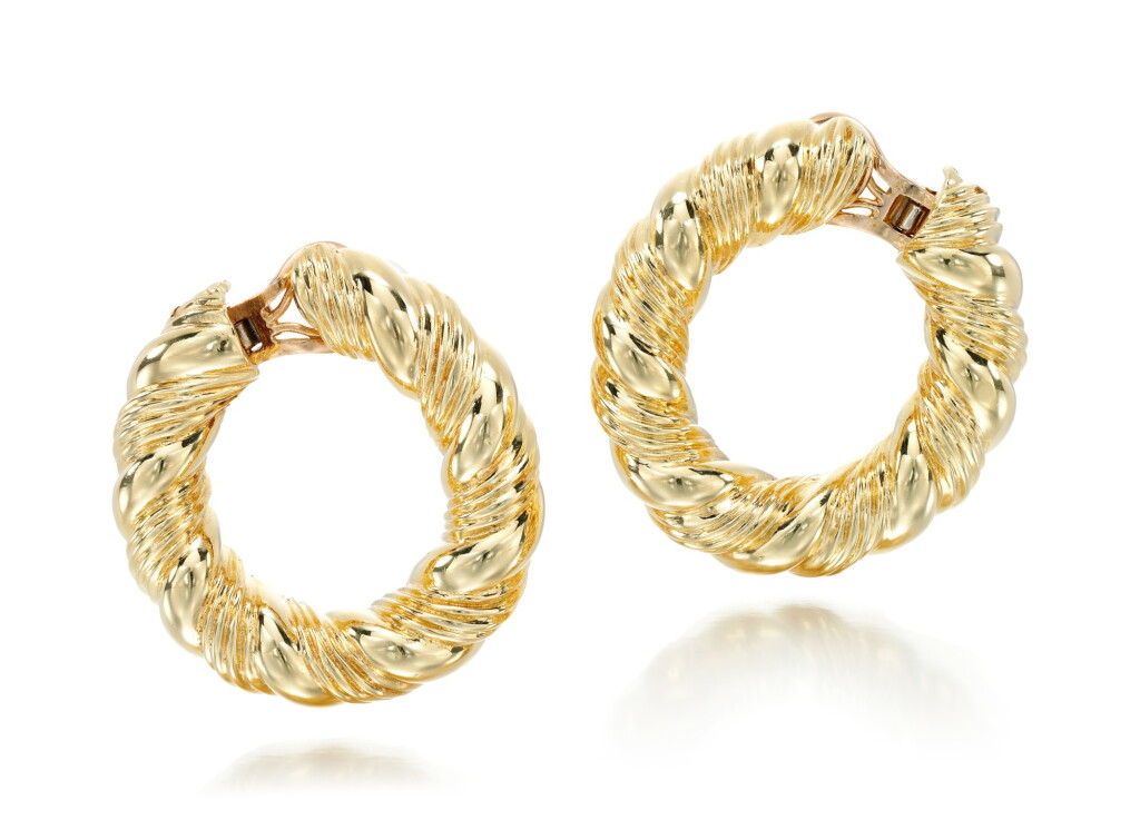 View full screen - View 1 of Lot 80. PAIR OF EAR CLIPS, VAN CLEEF & ARPELS.