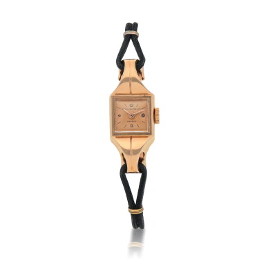 View full screen - View 1 of Lot 155. REF 2086 PINK GOLD WRISTWATCH MADE IN 1948.