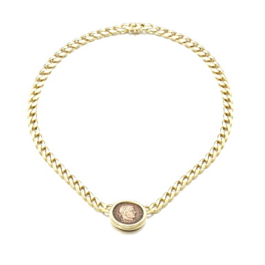 View full screen - View 1 of Lot 538. BULGARI | GOLD AND COIN NECKLACE.