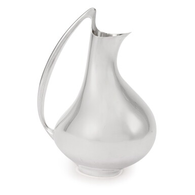 View full screen - View 1 of Lot 188. A Danish Silver "Pregnant Duck" Pitcher, No. 992, Designed by Henning Koppel, Georg Jensen Silversmithy, Copenhagen, 1998.