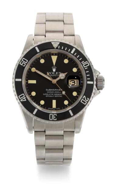 View full screen - View 1 of Lot 5. ROLEX | SUBMARINER, REFERENCE 16800, STAINLESS STEEL WRISTWATCH WITH DATE AND BRACELET, CIRCA 1980.
