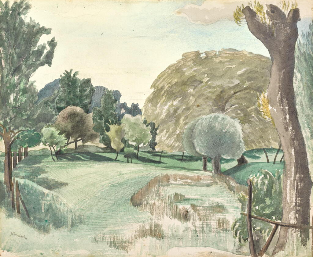 View full screen - View 1 of Lot 161. JOHN NASH, R.A. | MEADLE, SUMMER.