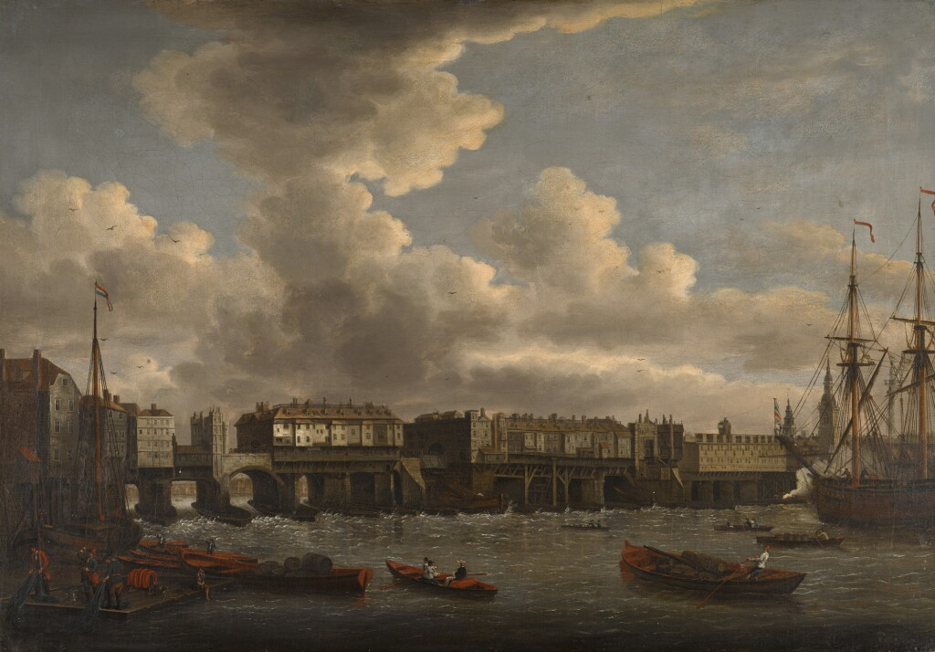 View full screen - View 1 of Lot 196. London, a view of Old London Bridge.