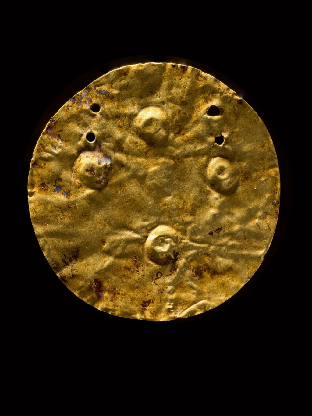 View full screen - View 1 of Lot 109. A Gold Disk, Late Neolithic/Eneolithic/Early Copper Age, Balaton-Lasinja-Culture (Period I), 4200-4000 B.C..