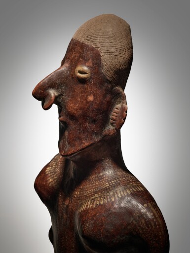 View full screen - View 1 of Lot 24. Nayarit Kneeling Female Figure, San Sebastián Red style, Protoclassic, circa 100 BC-AD 250.