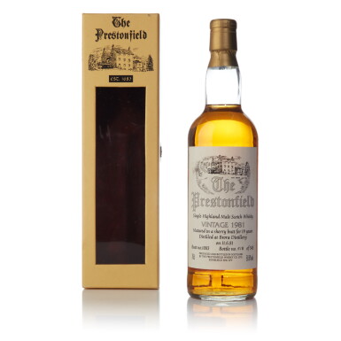 View full screen - View 1 of Lot 110. Brora The Prestonfield 19 Year Old Cask #1083 58.8 abv 1981 (1 BT 70cl).
