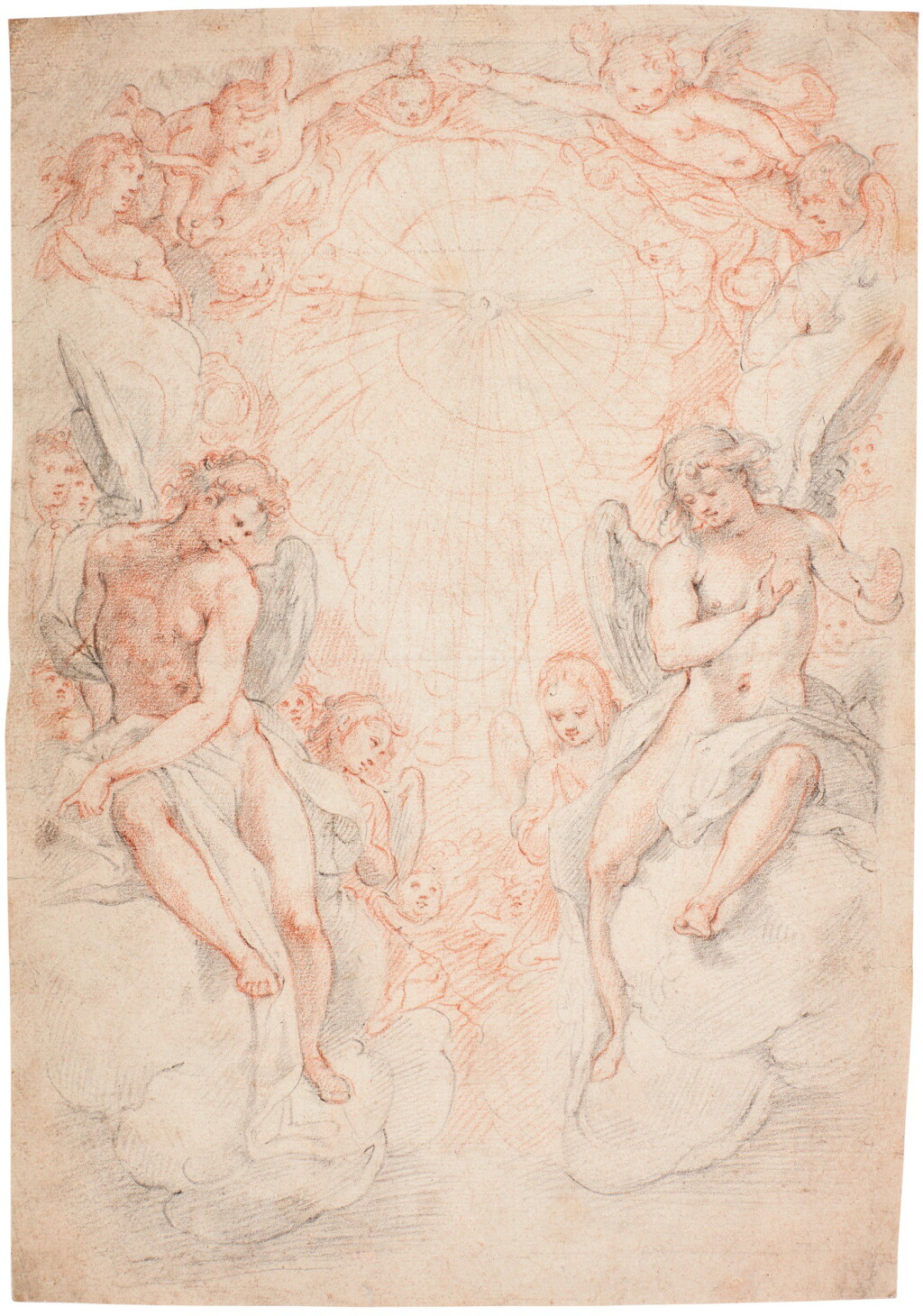 View full screen - View 1 of Lot 28. FEDERICO ZUCCARO | THE HOLY GHOST ENCIRCLED BY ANGELS .