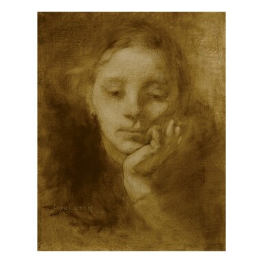 View full screen - View 1 of Lot 41. EUGÈNE CARRIÈRE | TÊTE DE FEMME.