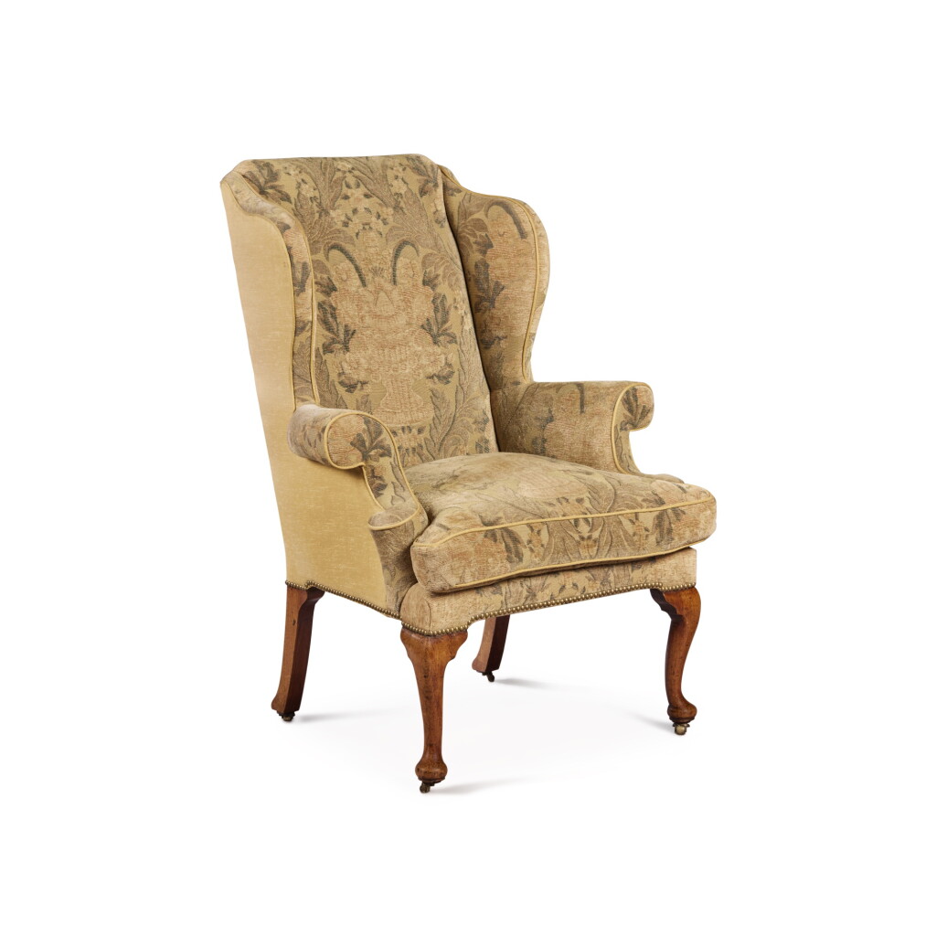 View full screen - View 1 of Lot 1874. A George II Walnut Wing Armchair, Circa 1740.