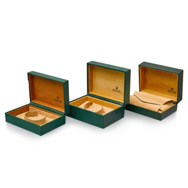 View full screen - View 1 of Lot 8183. A set of three presentation boxes for Submariner watches, Circa 1990 | 勞力士 | 一套三件盒子,為 Submariner 而製,約1990年製.