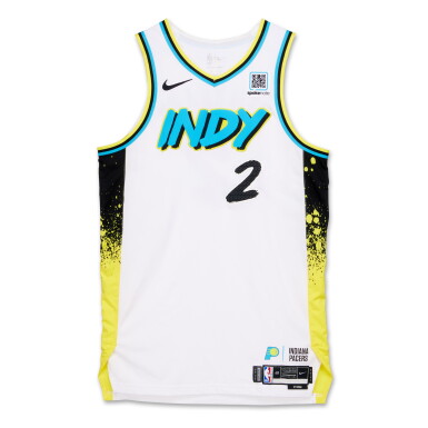 View full screen - View 1 of Lot 175. Andrew Nembhard Indiana Pacers 2024-2025 Game Worn City Edition Jersey .