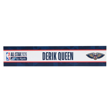 View full screen - View 1 of Lot 75. Derik Queen ‘NBA All-Star Weekend’ Locker Room Nameplate | Set of 2.