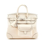 Limited Edition Nata Swift and Canvas Cargo Birkin 25 Palladium Hardware, 2020