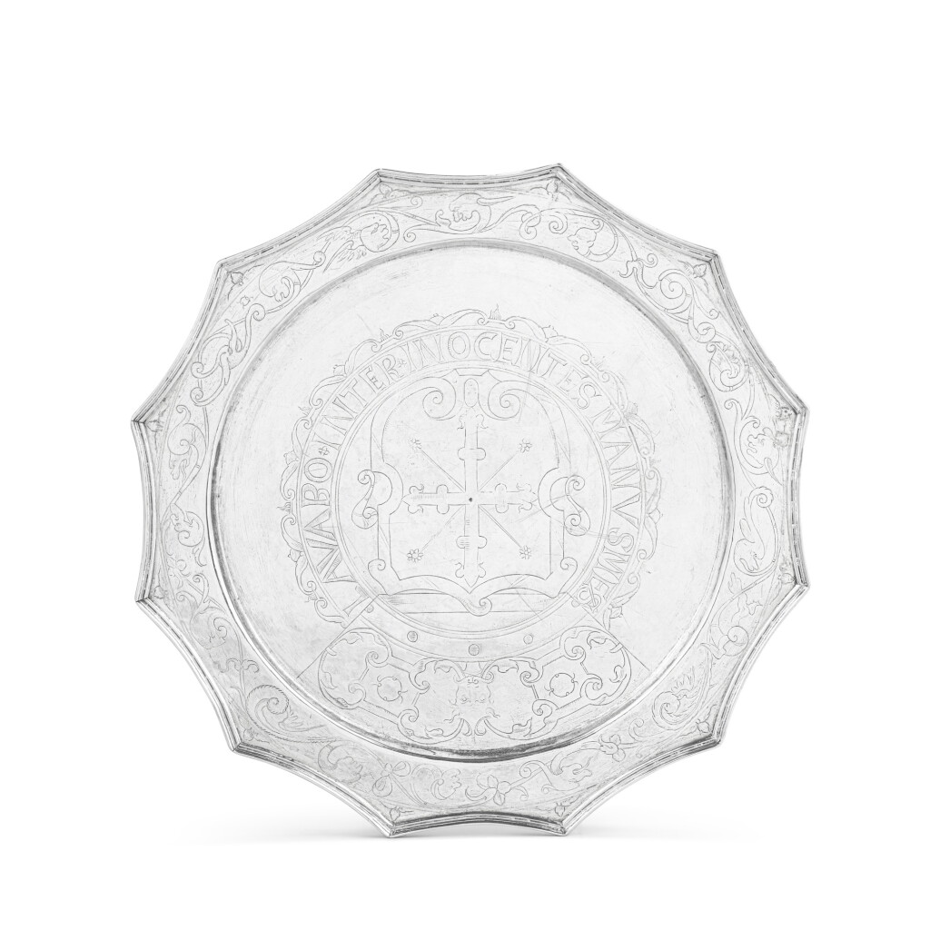View full screen - View 1 of Lot 81. A Belgian silver tray, probably Antwerp, 1634-1635, marker’s mark unknown.