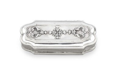 View full screen - View 1 of Lot 20. A Dutch silver tobacco box, Philippus Jacobus Kops, Middelburg, 1759 | Tabatière en argent par Philippus Jacobus Kops, Middelburg, 1759.